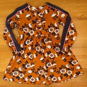 Deux par Deux Floral Fine Corduroy Dress